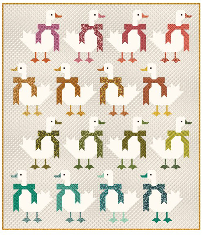 Geese With Bows Pattern By Patterns By Elizabeth Hartman For Moda - Minimum Of 3