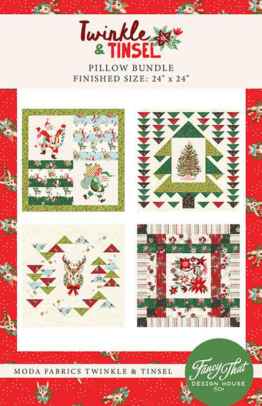 Twinkle And Tinsel Pillow Bundle Pattern By Fancy That Design House For Moda - Minimum Of 3
