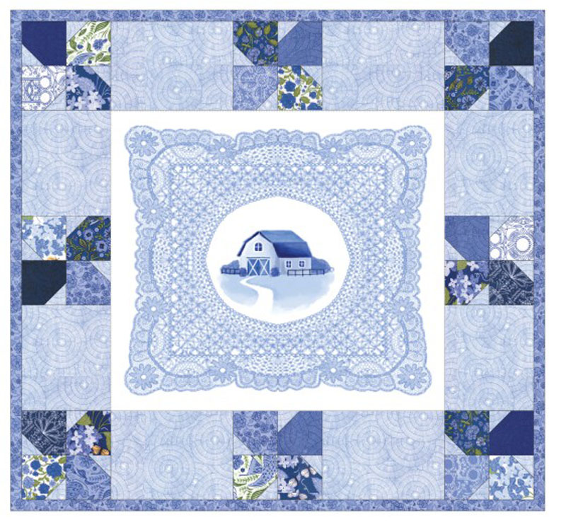 Prairie Blue Wall Hanging Pattern By Gingiber For Moda - Minimum Of 3