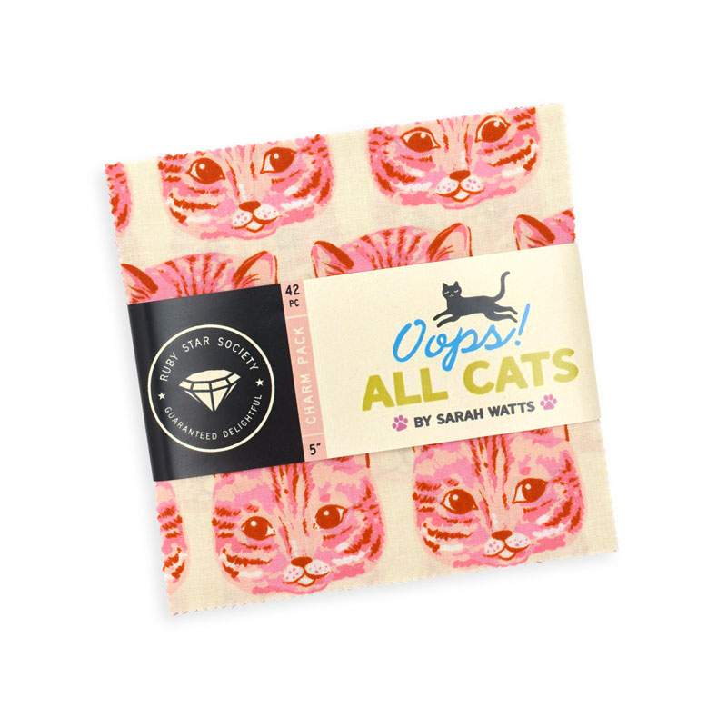 Oops All Cats Charm Packs By Moda - Packs Of 12