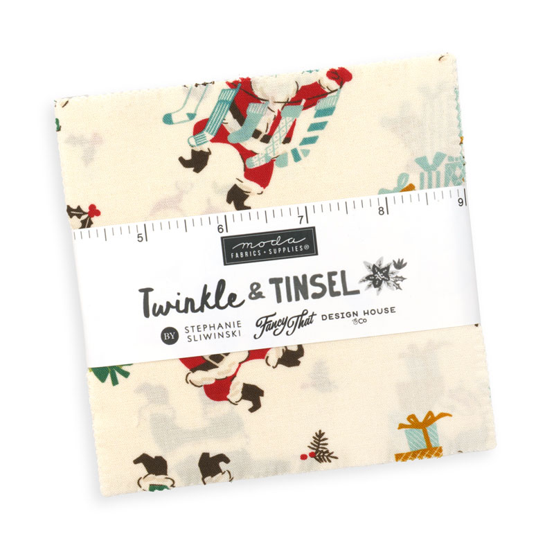 Twinkle And Tinsel Charm Packs By Moda - Packs Of 12