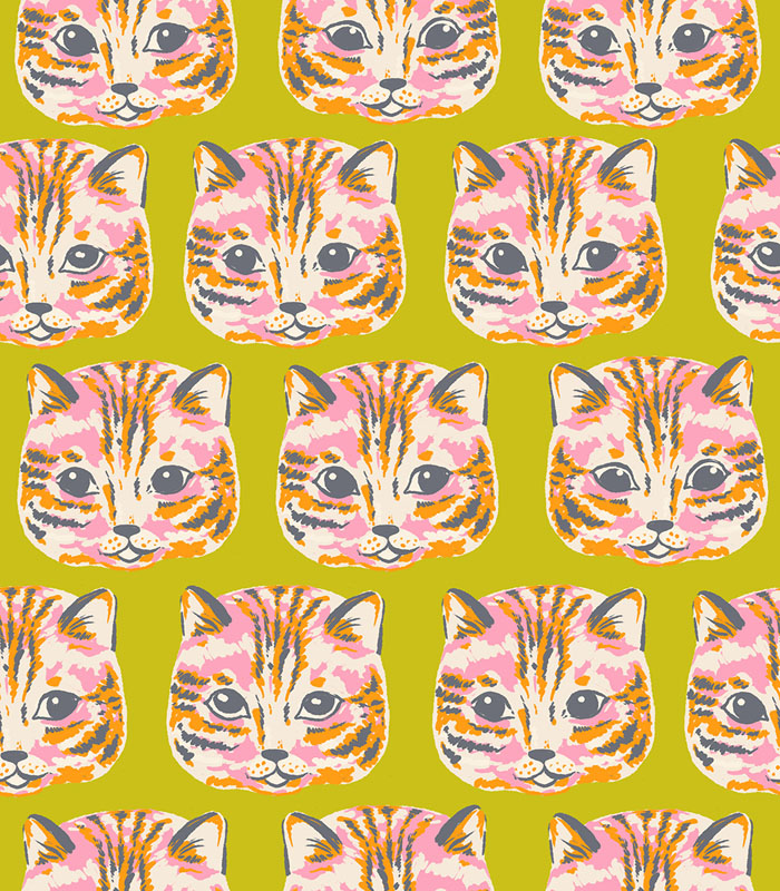 Oops All Cats By Sarah Watts Of Ruby Star Society For Moda - Pistachio