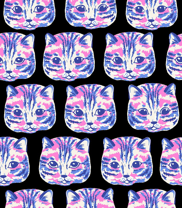 Oops All Cats By Sarah Watts Of Ruby Star Society For Moda - Black