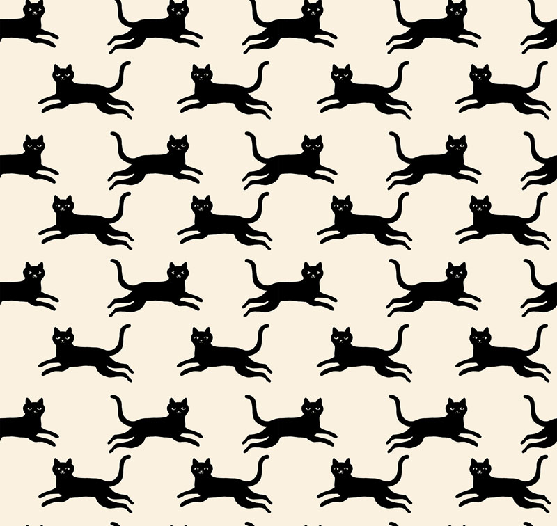 Oops All Cats By Sarah Watts Of Ruby Star Society For Moda - Black