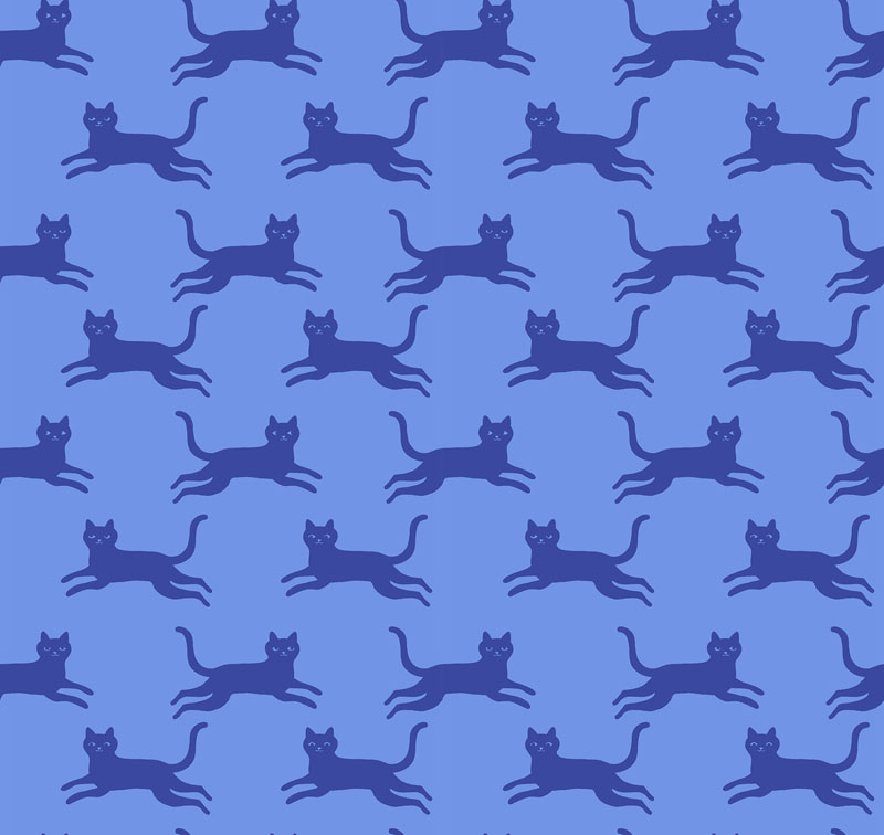 Oops All Cats By Sarah Watts Of Ruby Star Society For Moda - Lindley Blue