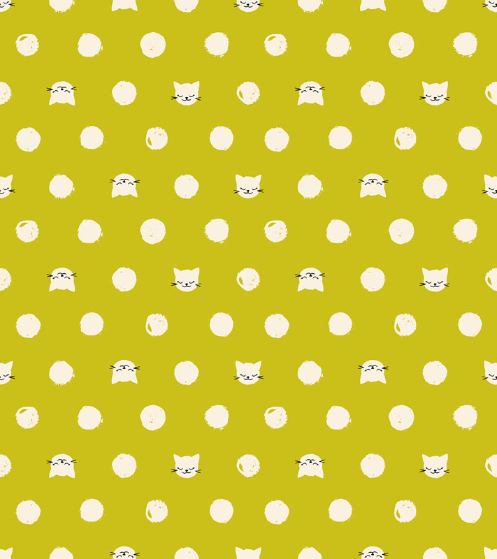 Oops All Cats By Sarah Watts Of Ruby Star Society For Moda - Pistachio
