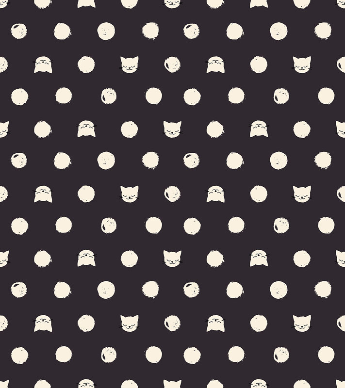 Oops All Cats By Sarah Watts Of Ruby Star Society For Moda - Black