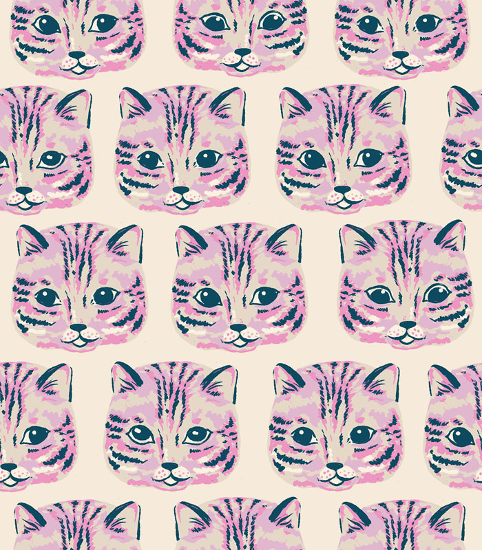 Oops All Cats By Sarah Watts Of Ruby Star Society For Moda - Canvas - Macaron
