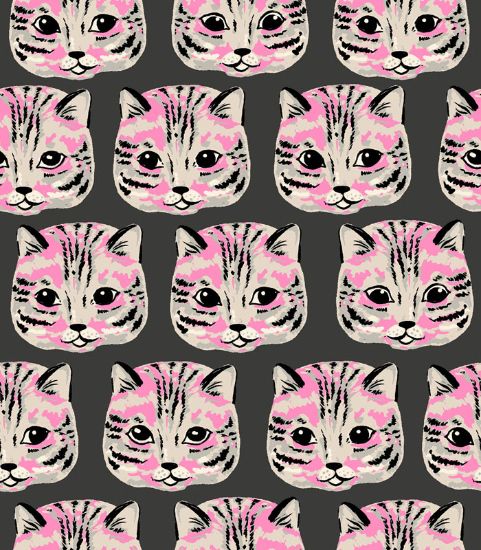 Oops All Cats By Sarah Watts Of Ruby Star Society For Moda - Canvas - Soft Black