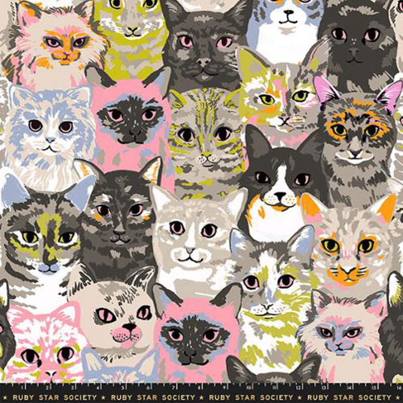 Oops All Cats 108" By Sarah Watts Of Ruby Star Society For Moda - Sandbox