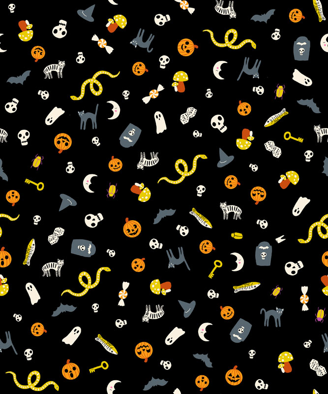 Boo Valley By Alexia Abegg Of Ruby Star Society For Moda - Black