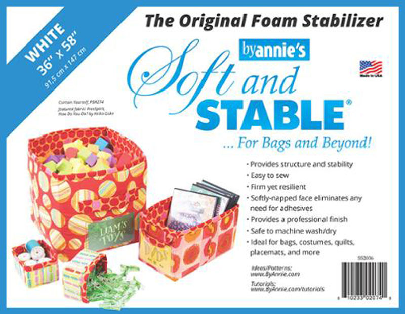 By Anne Soft And Stable 36" X 58" White By Patterns By Anne For Moda - Minimum Of 2
