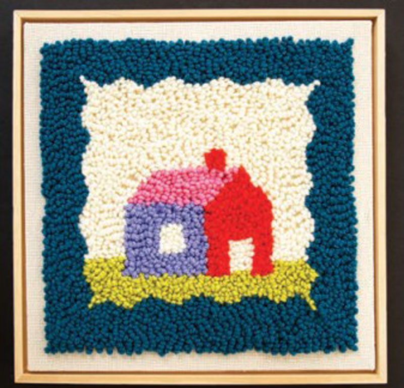 Punch Needle 12 Inch Square Kit By Alexia Marcelle Abegg - Little House